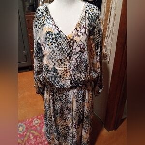 Savanna Jane Elegant Multicolor Long Sleeve Dress